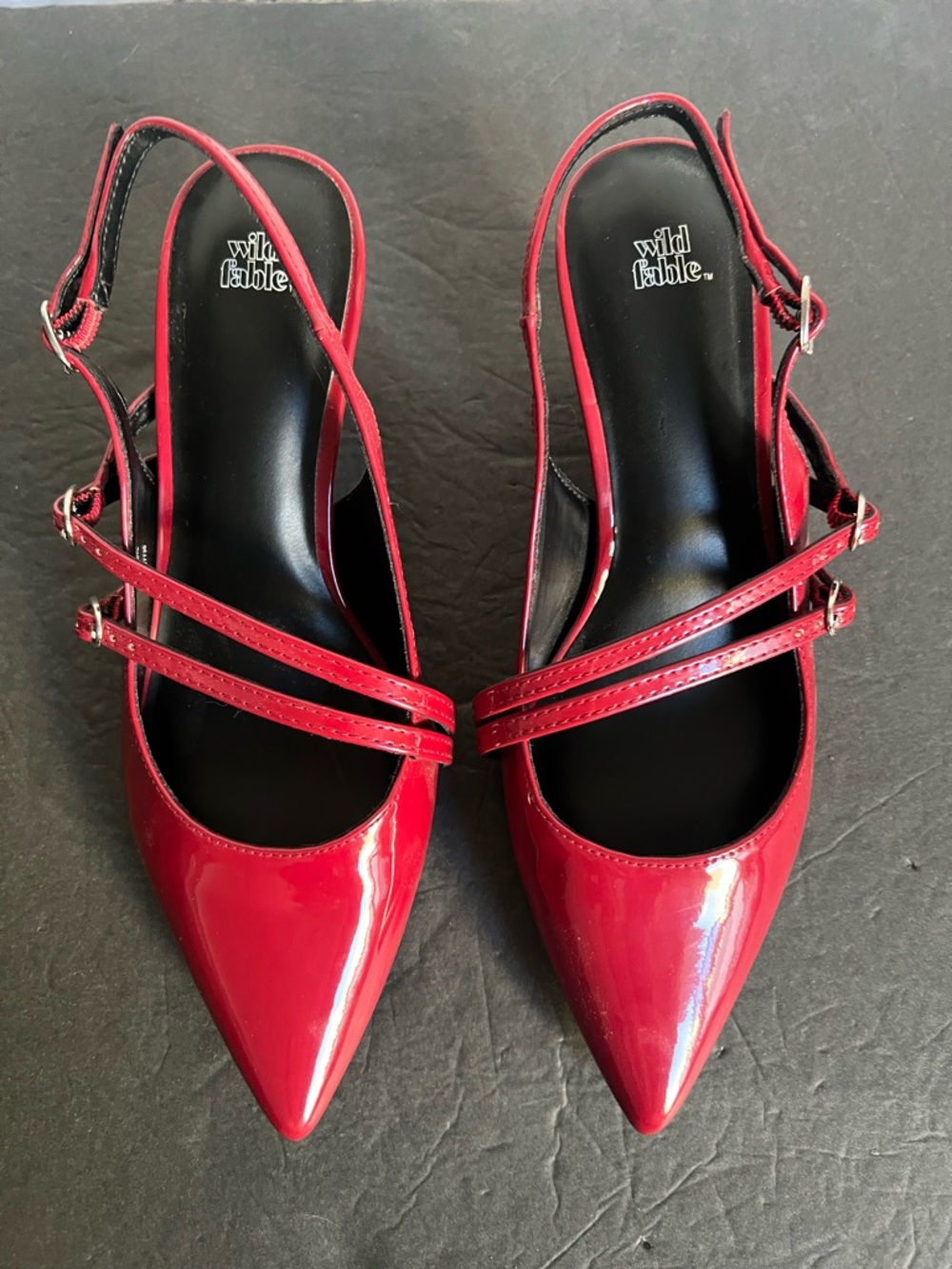 Wild Fable Red Patent Kitten Heels, 7
